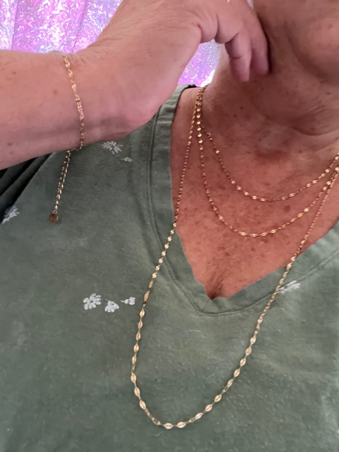 Customer photo review of Dainty Necklace