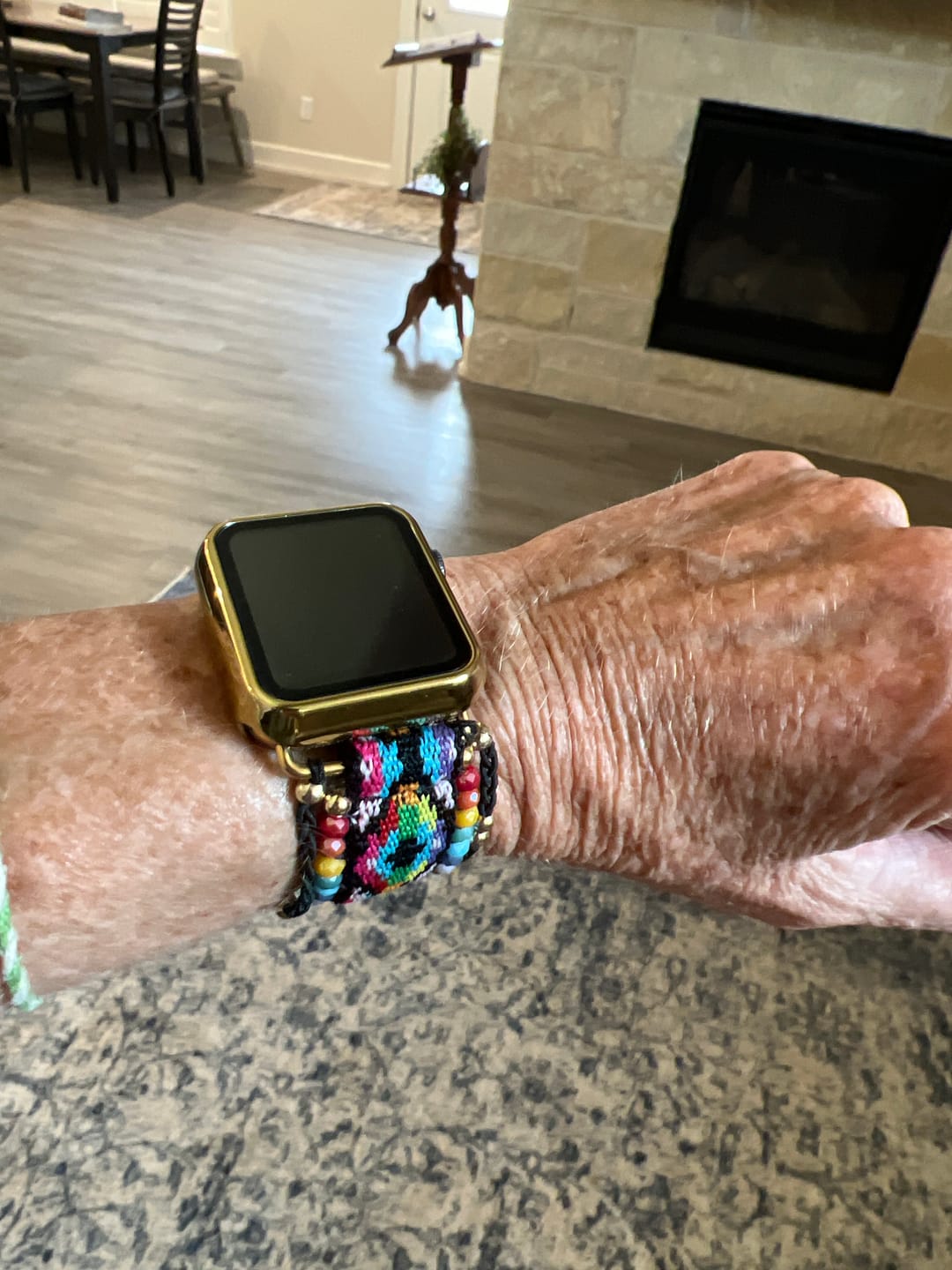 Customer photo review of Mystic Spectrum Apple Watch Strap