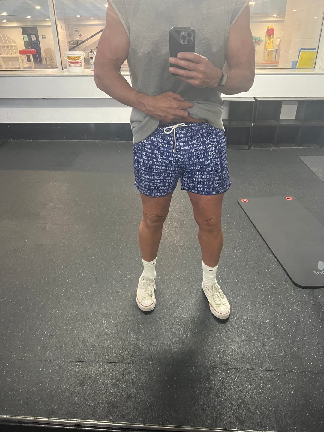 Customer photo review of SquidHaus 4in inseam UNC Blue