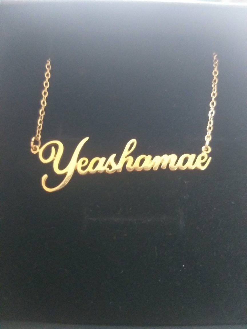 Customer photo review of Script-MT Personalized Name Necklace