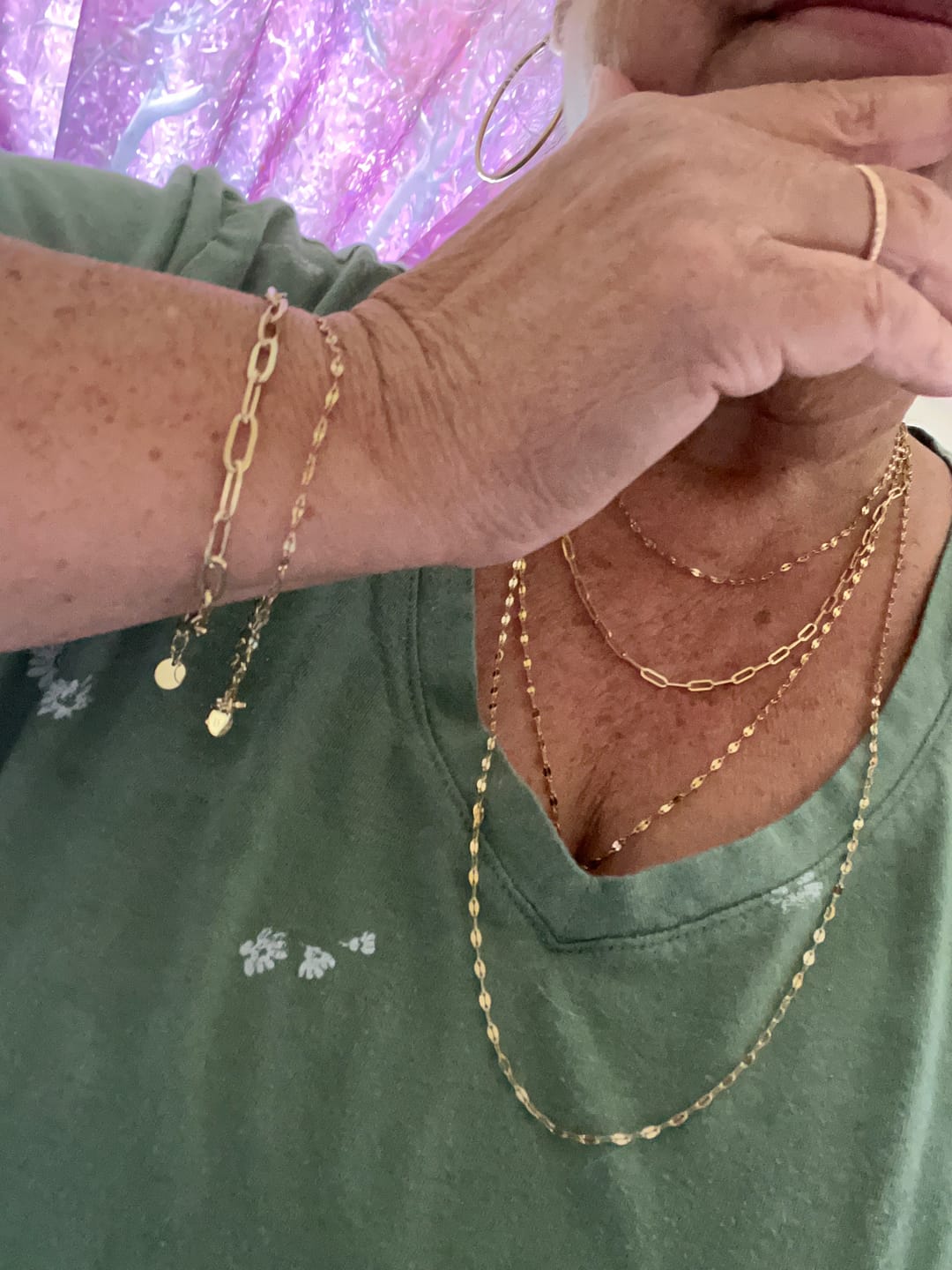 Customer photo review of Single Dainty Bracelet