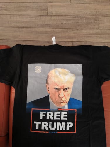 Customer photo review of Trump Mugshot T-Shirt