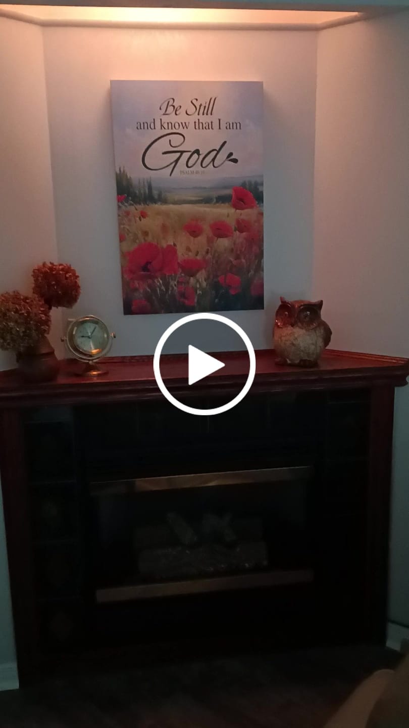 Customer video review of Be Still and Know That I Am God Psalm 46:10, Poppy Field, Wall Art Canvas