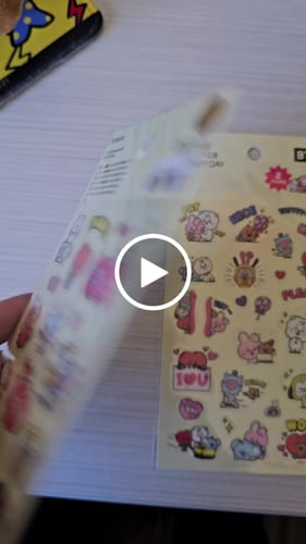 Customer video review of BT21 Clear Stickers - The Group
