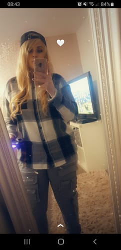 Customer photo review of Light Grey Cargo Pants V2
