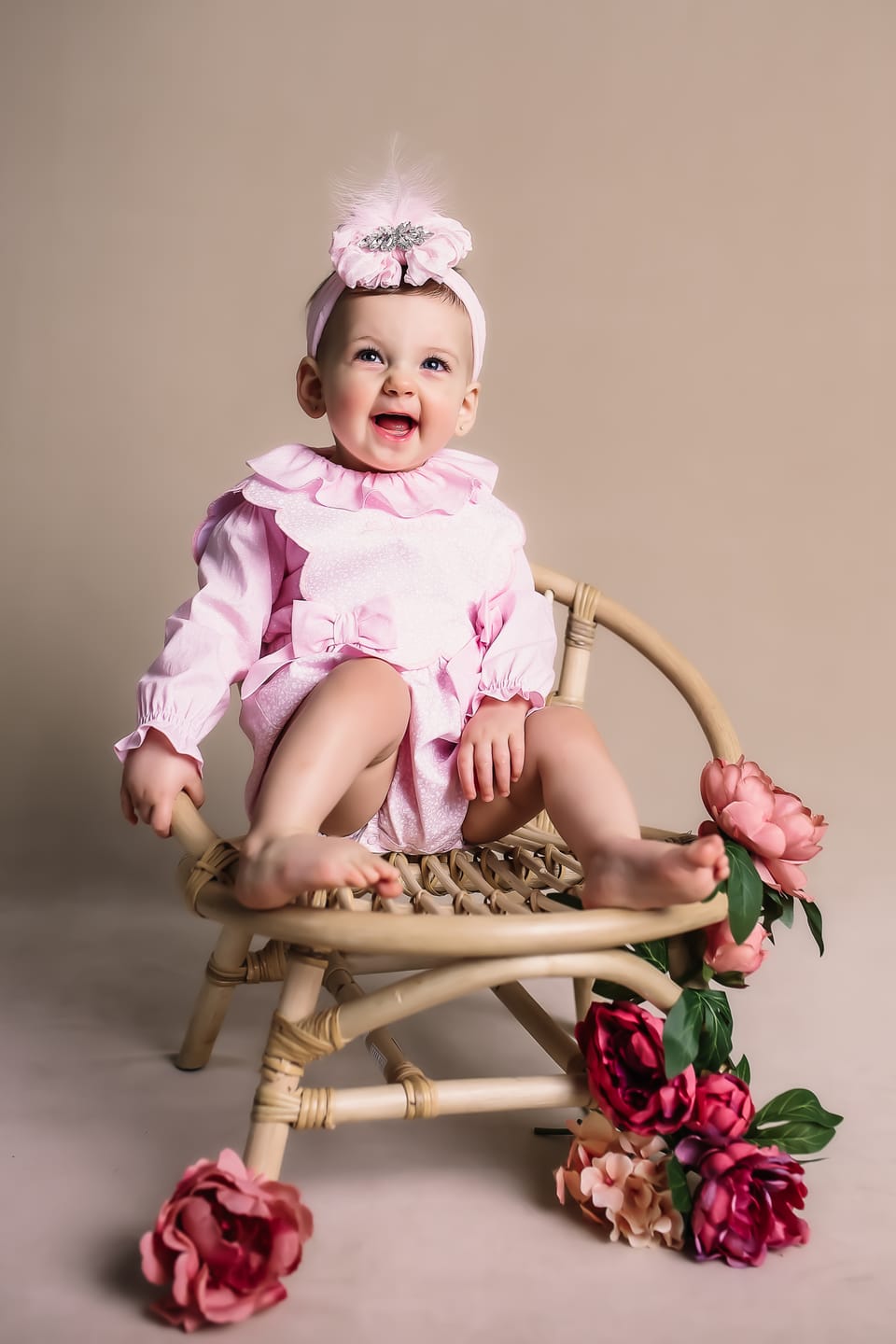 Customer photo review of Fancy Feather Ruffled Headband