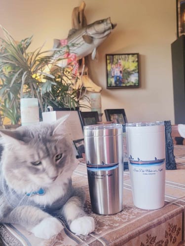 Customer photo review of Custom 20 oz. Stainless Steel Boat Tumbler