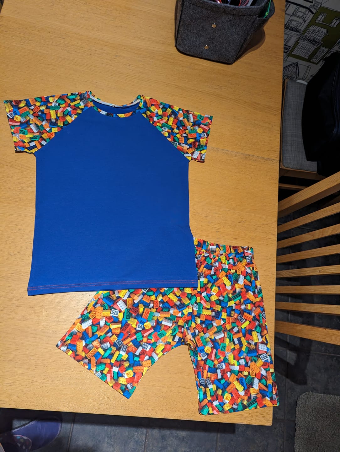 Customer photo review of Lego Blocks Cotton Jersey Fabric