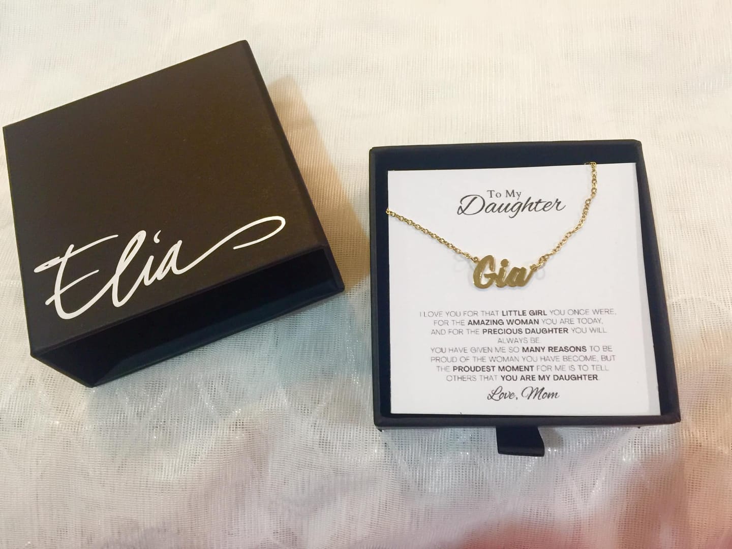 Customer photo review of Script-MT Personalized Name Necklace
