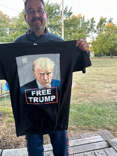 Customer photo review of Trump Mugshot T-Shirt