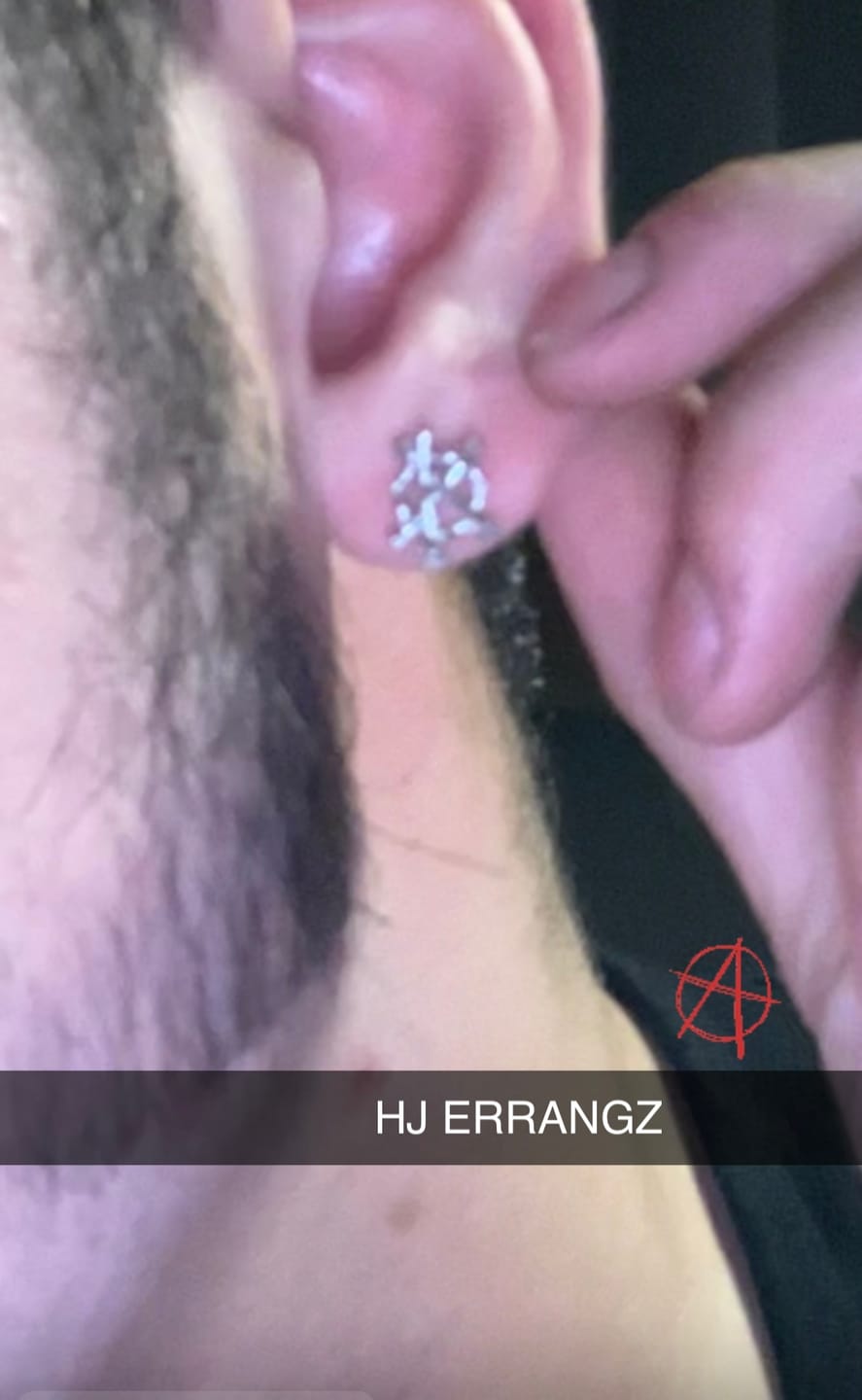 Customer photo review of ANARCHY BONE EARRING