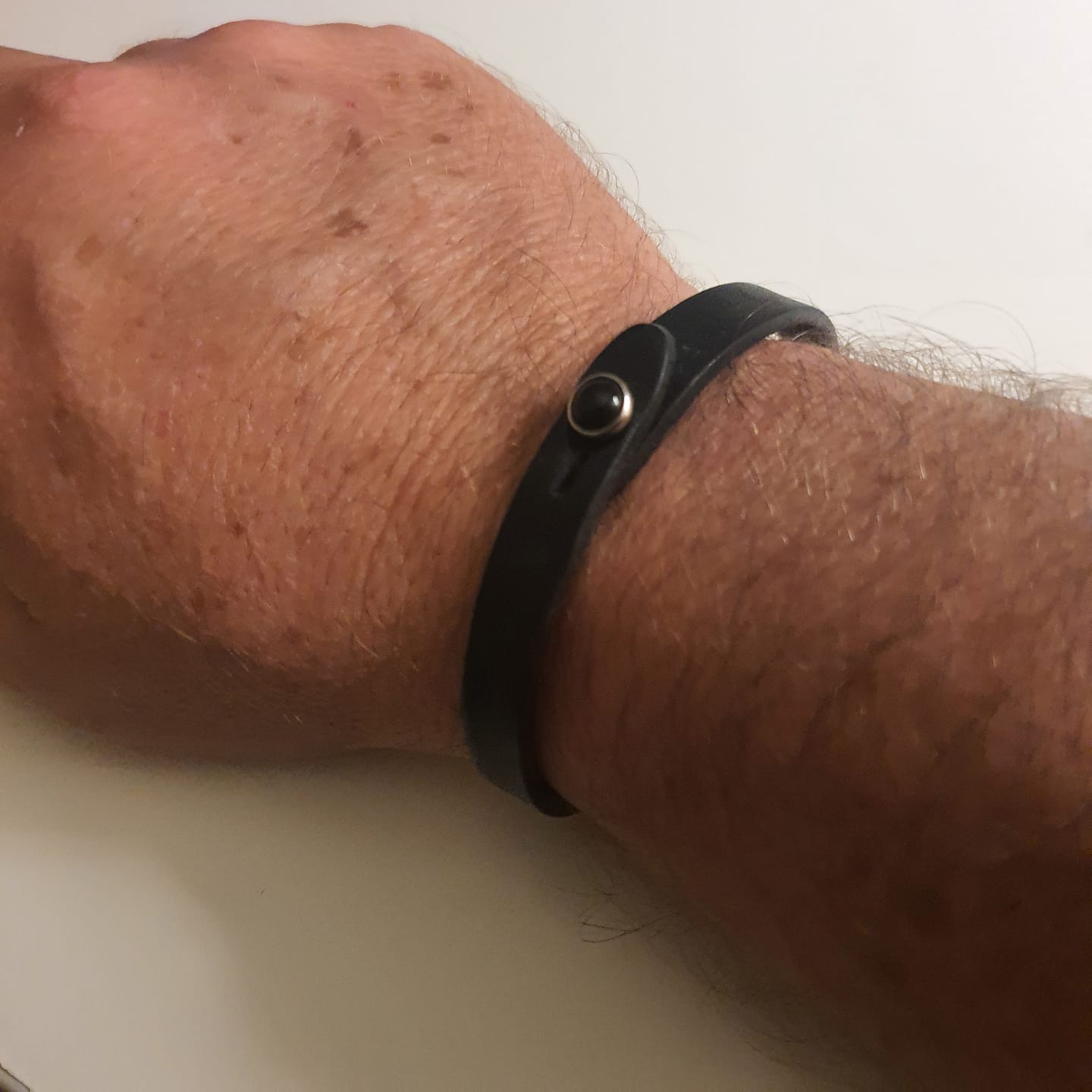 Customer photo review of Bracciale pelle io Onice Tulsi