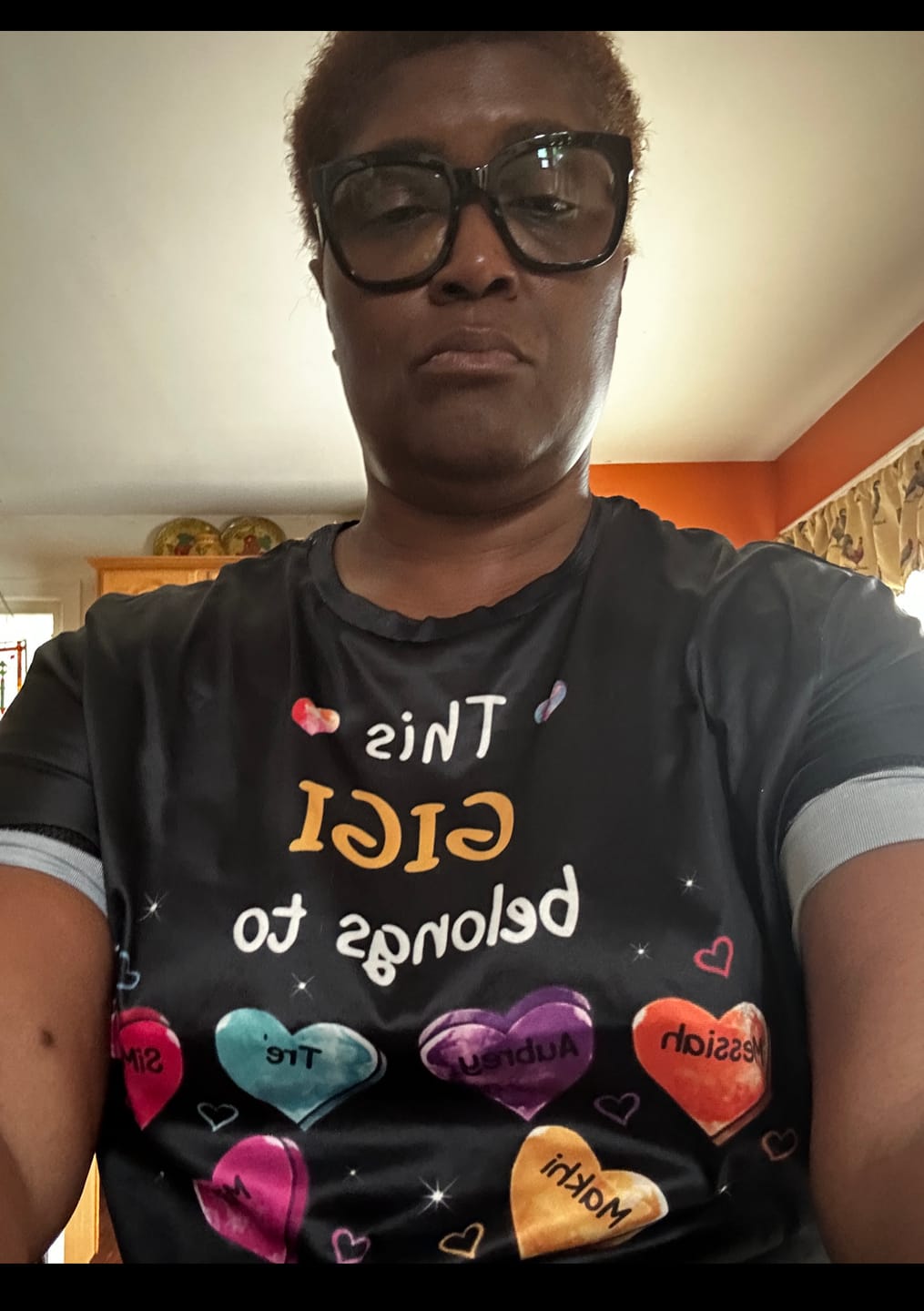 Customer photo review of Personalized This Grandma Belongs To Sweet Heart Grandkids T-Shirt