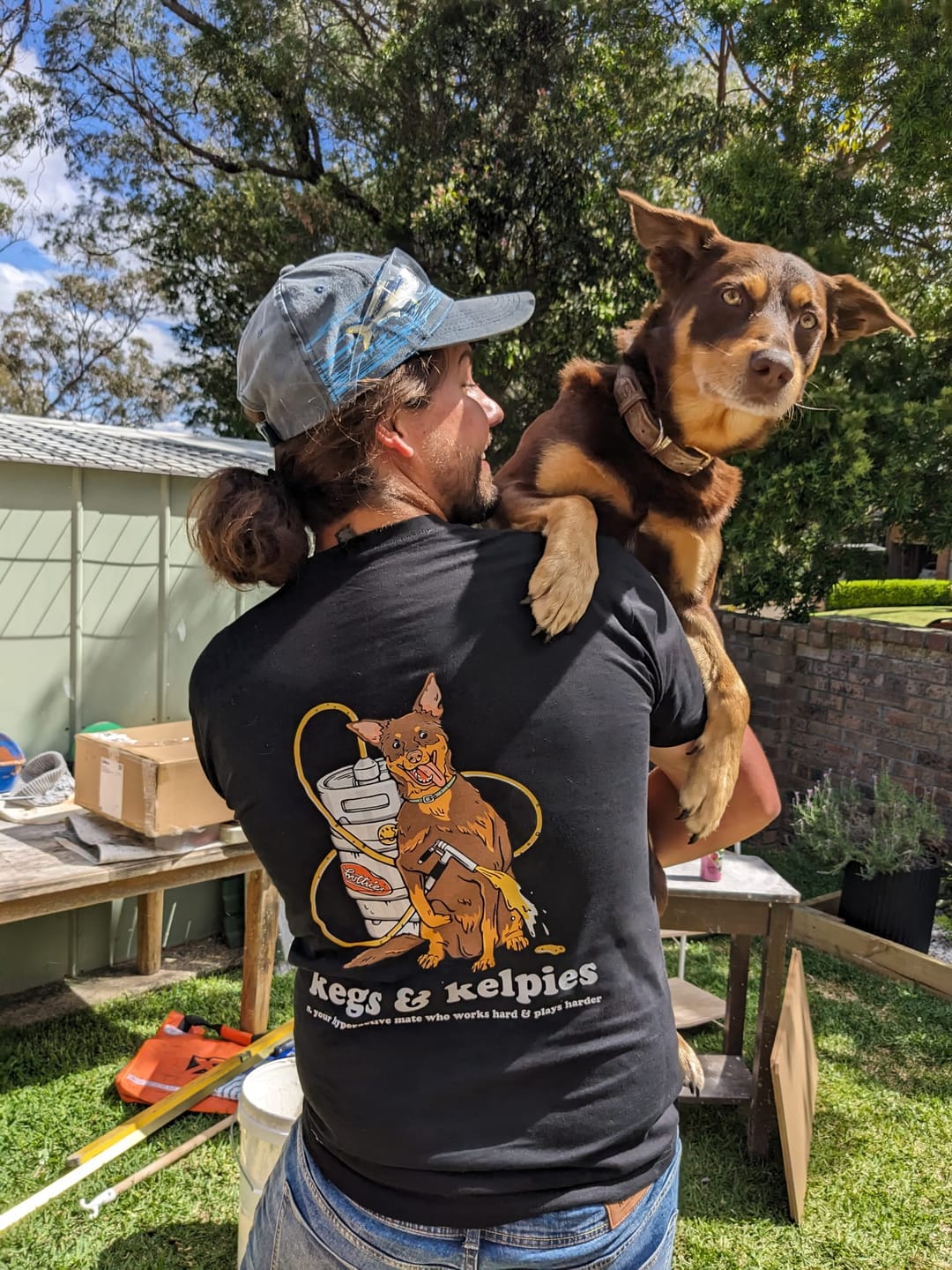 Customer photo review of Kegs & Kelpies Tee