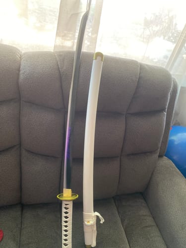 Customer photo review of One Piece Roronoa Zoro Wado Ichimonji Katana Sword