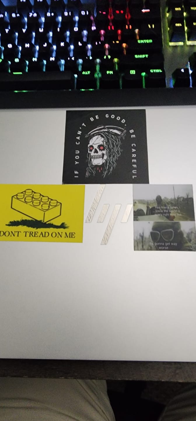 Customer photo review of If You Can't Be Good Sticker