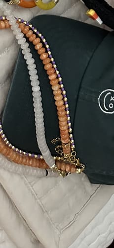 Customer photo review of Purple Piper Necklace