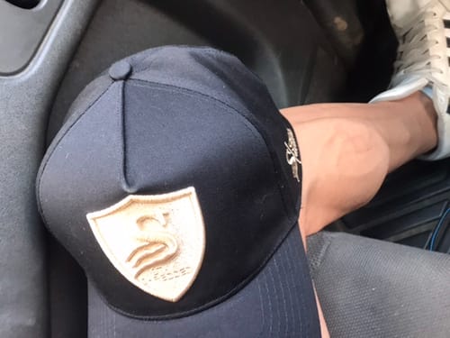 Customer photo review of Premium Crest A-Frame Cap - Black / Gold