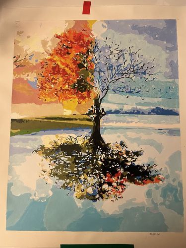 Customer photo review of Tree, Seasons - Paint by Numbers