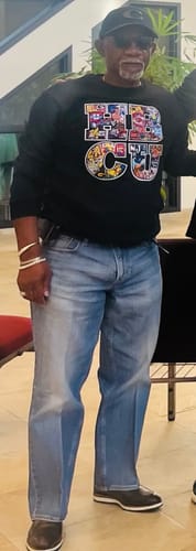 Customer photo review of Culture Embroidered Crewneck