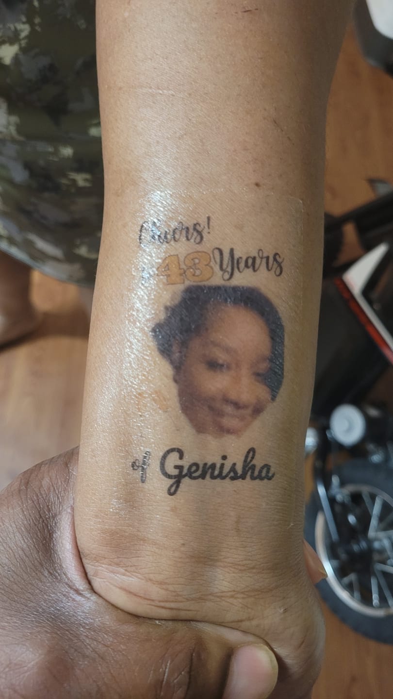 Customer photo review of Cheers to Years! - Temporary Tattoo