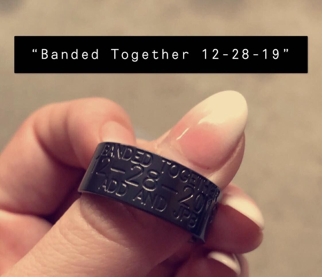 Customer photo review of Black Duck Band Ring - Zirconium 10mm