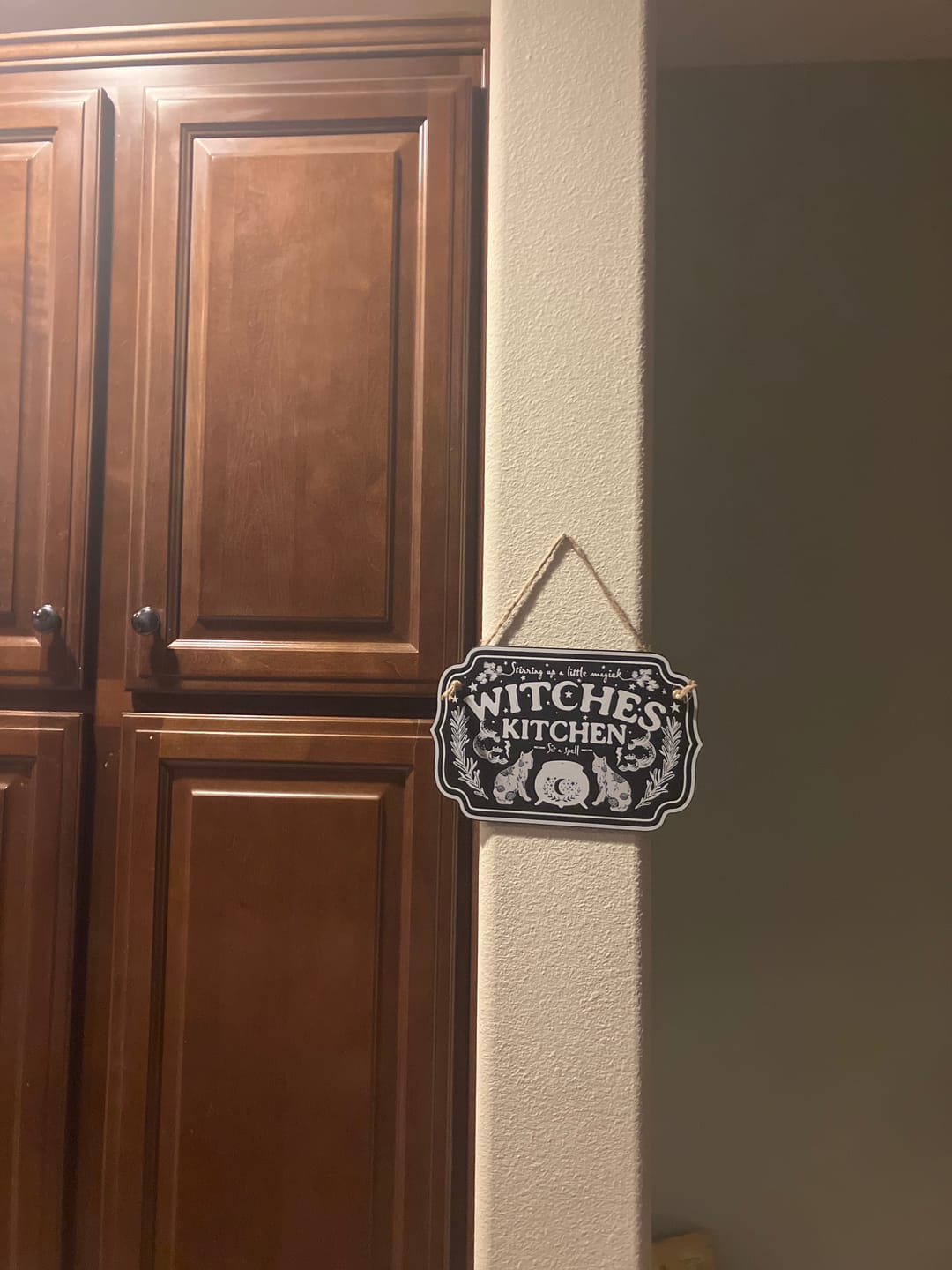 Customer photo review of Halloween Witchy Décor Wooden Sign