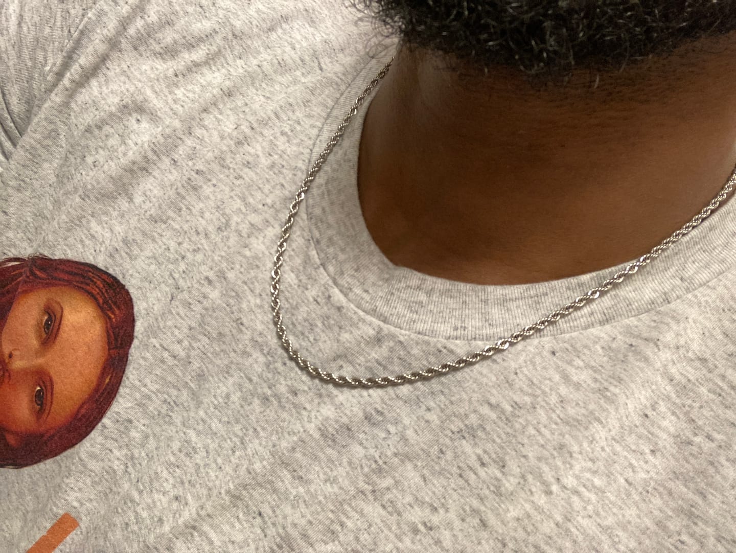 Customer photo review of CLEAN ROPE CHAIN. - 3MM WHITE GOLD