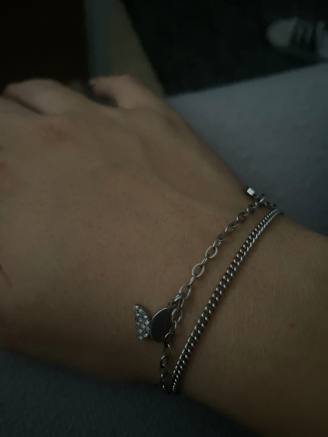 Customer photo review of Crystal Butterfly Armband | 18K vergoldet