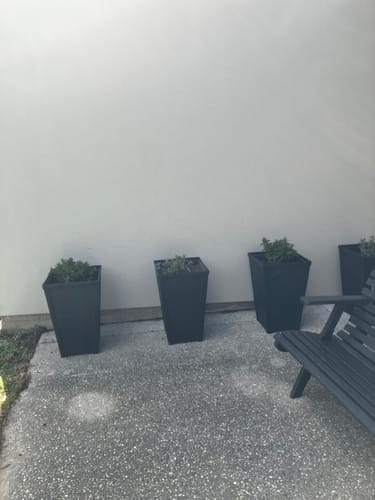 Customer photo review of Taper Square High Planter 37cm