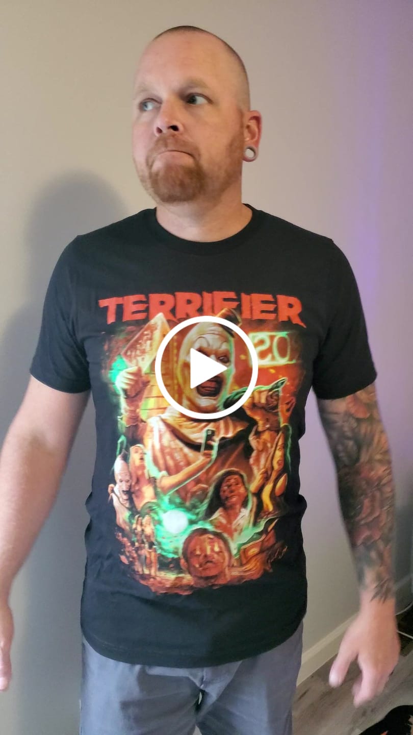 Customer video review of Terrifier Man Of The Hour T-Shirt
