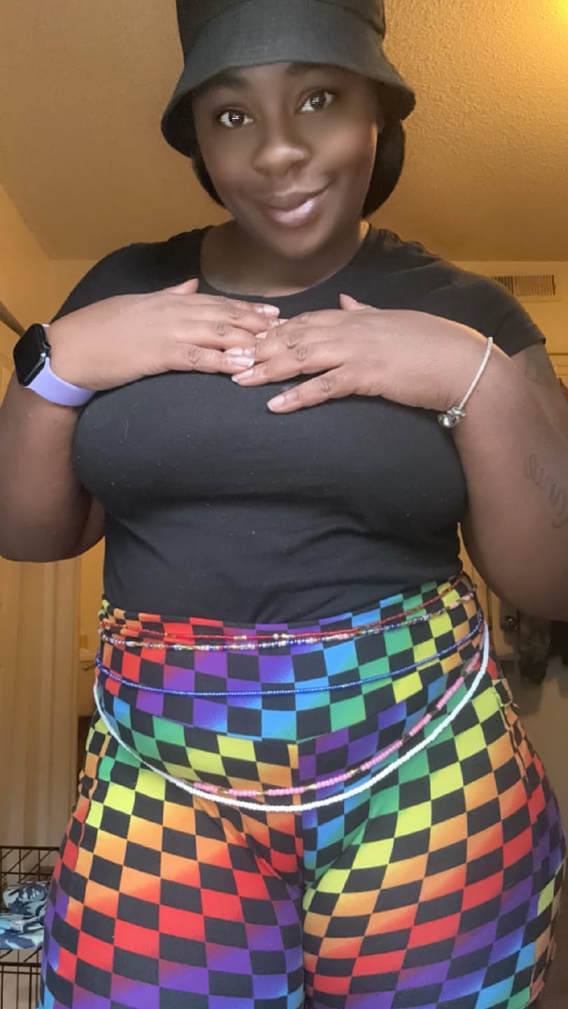 Customer photo review of Graceful Luxury African Waist Bead