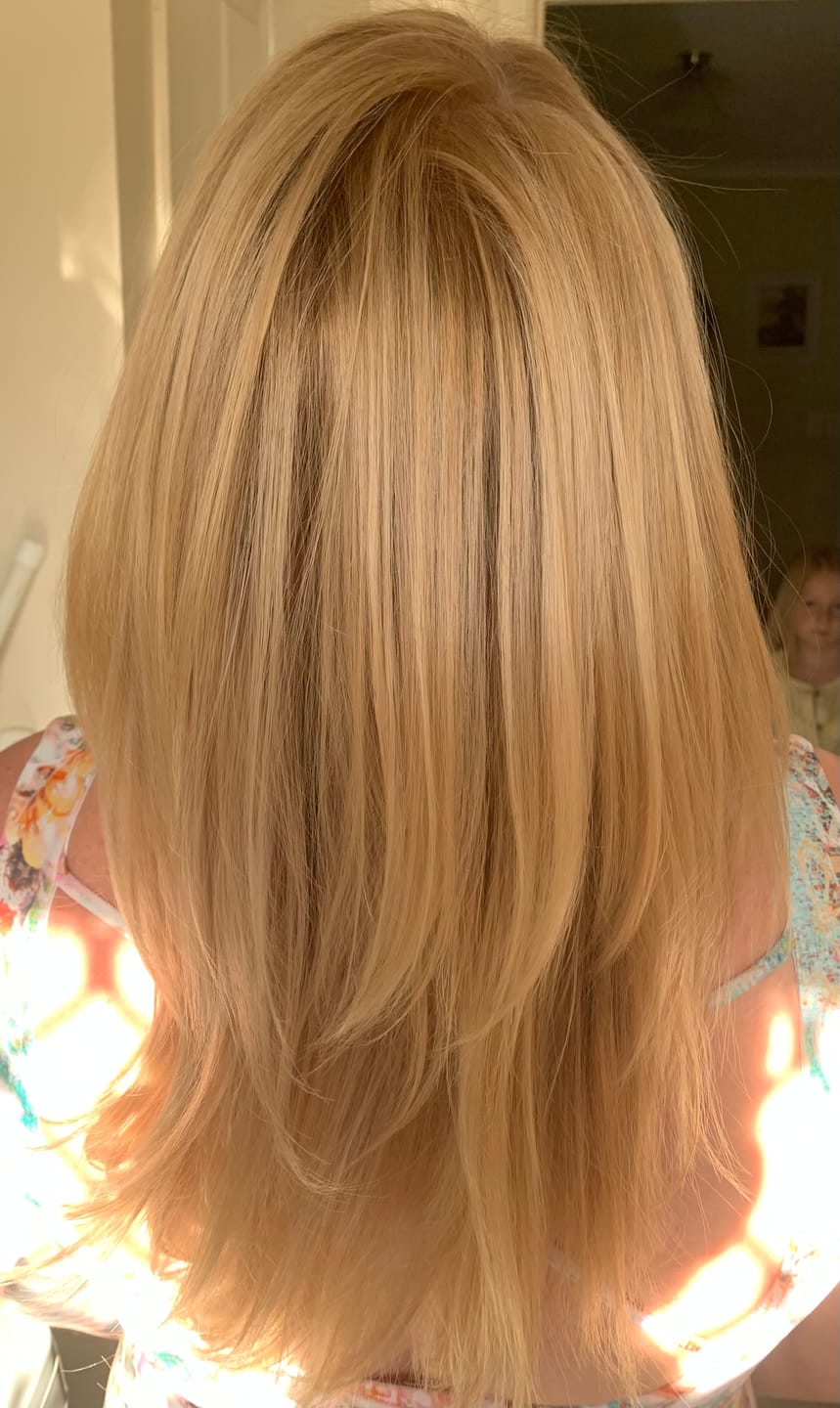 Customer photo review of Gloss Hair Growth Shampoo & Conditioner Duo