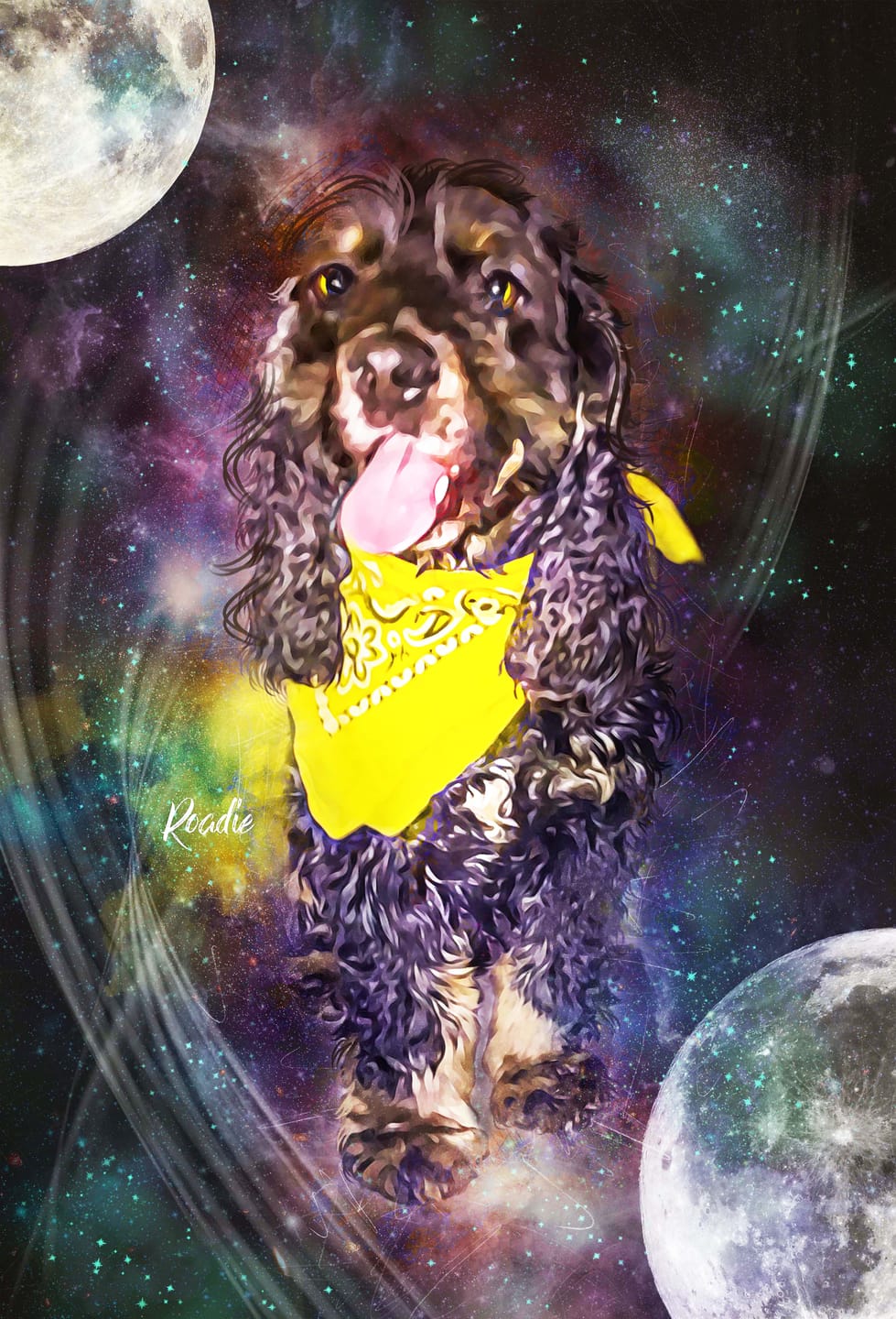 Customer photo review of Watercolor Pet Art - Pet Galaxy (PG)