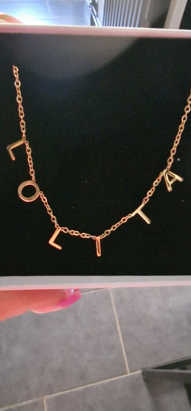 Customer photo review of Collier Choker Initiales