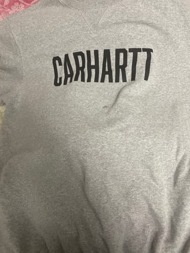 Customer photo review of Carhartt Sweatshirt Mens 2XL Tall Grey Work Wear Sweater Spell Out