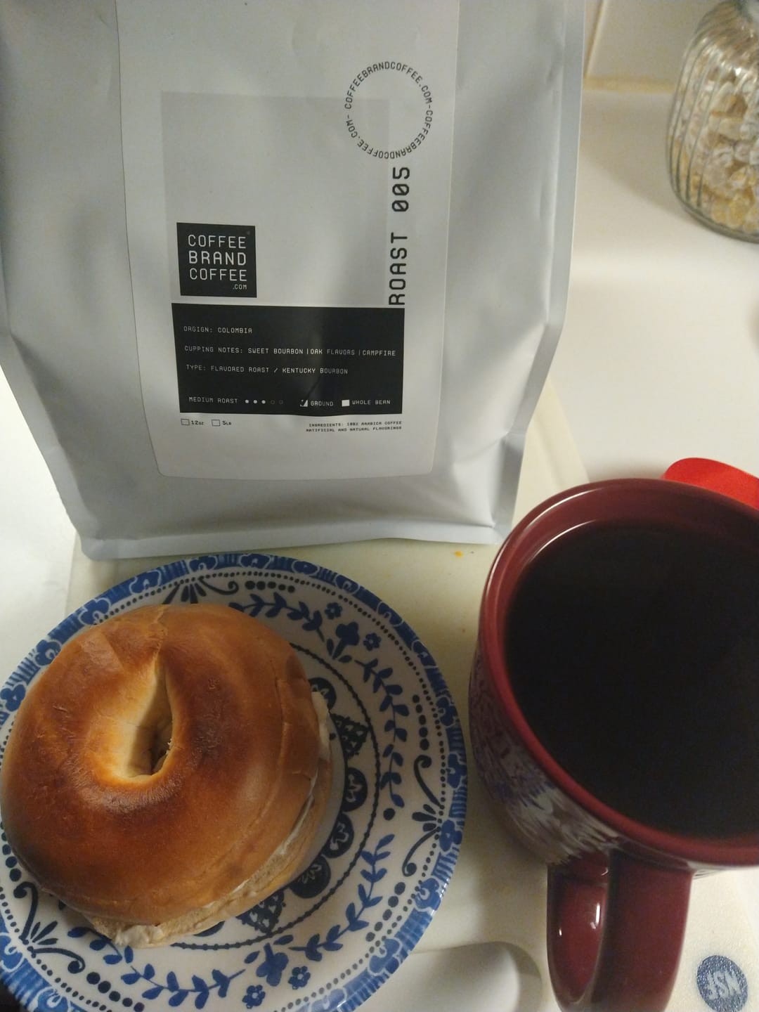 Customer photo review of Bourbon Flavored Coffee
