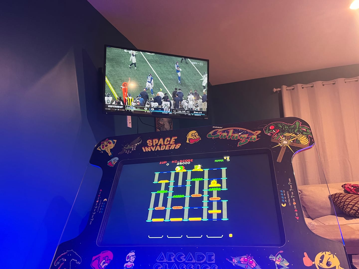 Customer photo review of Cocktail Arcade Machine 3505 Games  Tilt Up Black Lift Up Retro Multi-cade Table