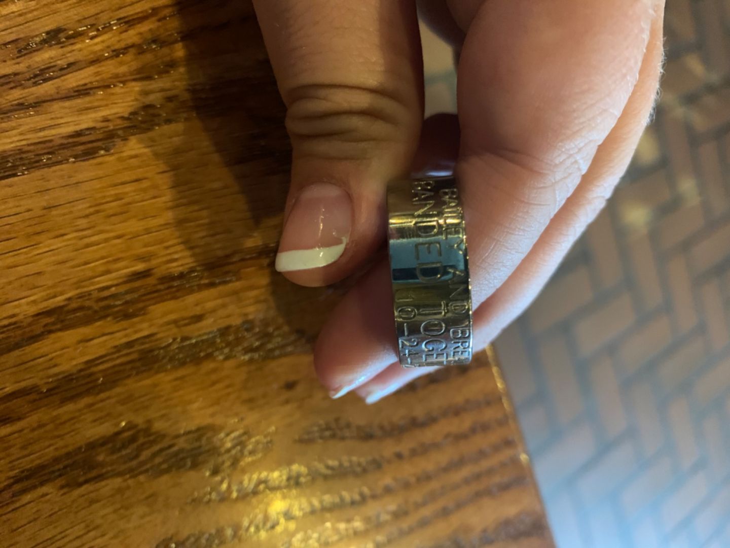 Customer photo review of Banded Together Duck Band Ring 12mm