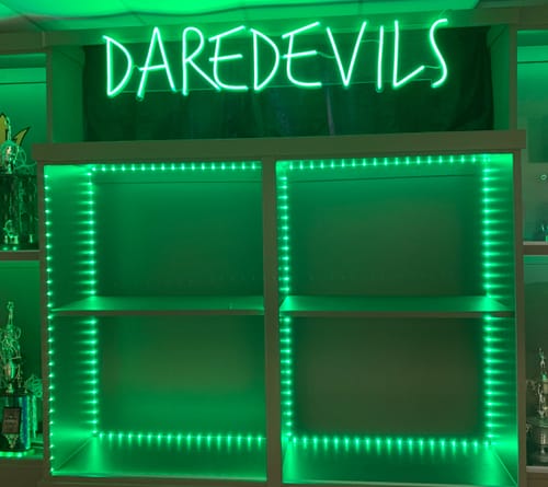 Customer photo review of Brite Lite New Neon Sign: DAREDEVILS