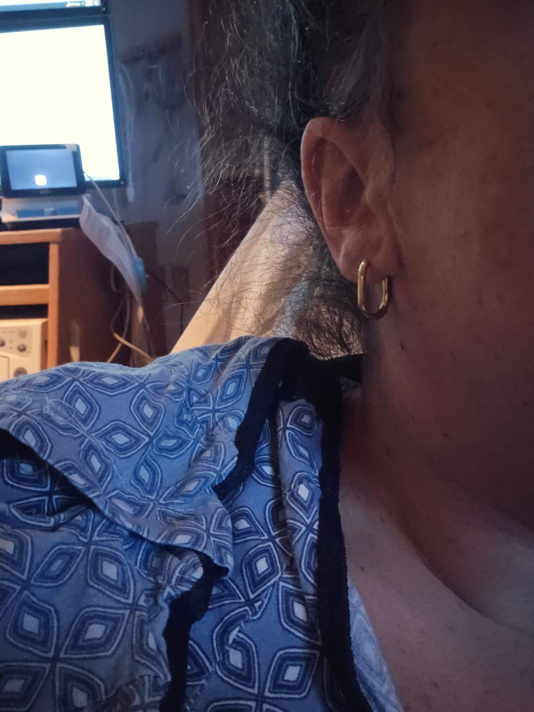 Customer photo review of Paper Clip Hoop Earrings