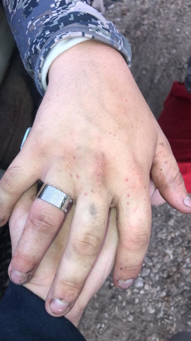 Customer photo review of Duck Band Wedding Ring - 10mm Titanium