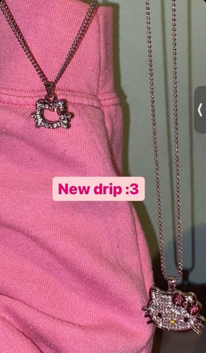 Customer photo review of Y2K Cute Kitten Stainless Steel Necklace