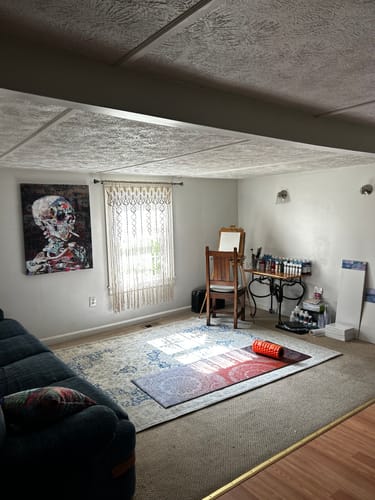 Customer photo review of Skeleton Smoking - Van Gogh Warhol Mashup