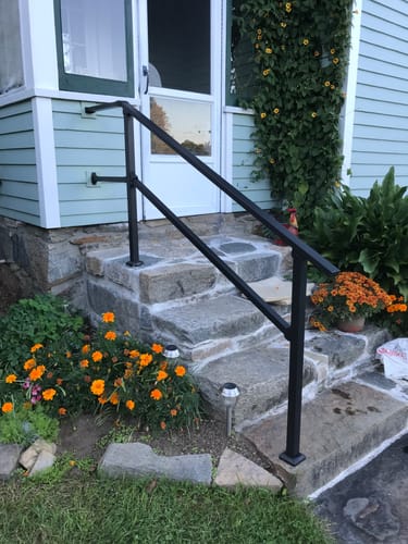Customer photo review of Indoor/Outdoor Handrail Kit for Stairs 5 steps