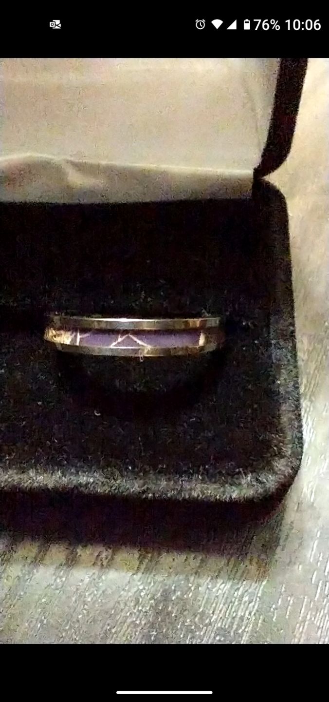 Customer photo review of Realtree AP Purple Camo Ring  - Titanium 5mm