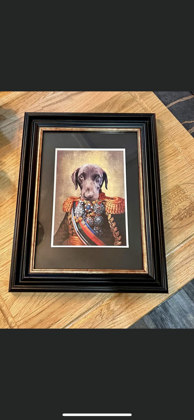 Customer photo review of The First Lieutenant: Custom Pet Portrait