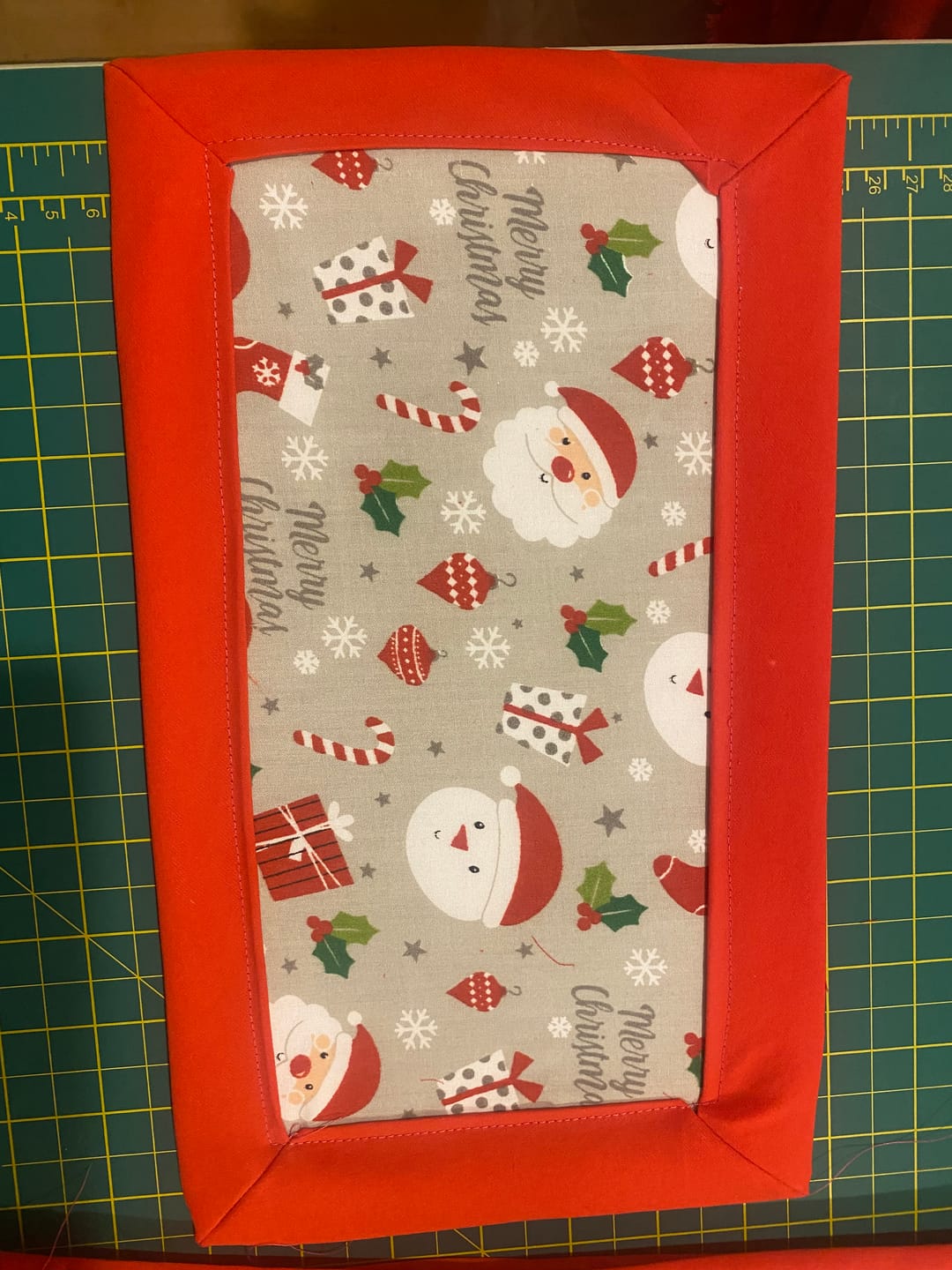 Customer photo review of Christmas Ornaments on Silver Polycotton Fabric