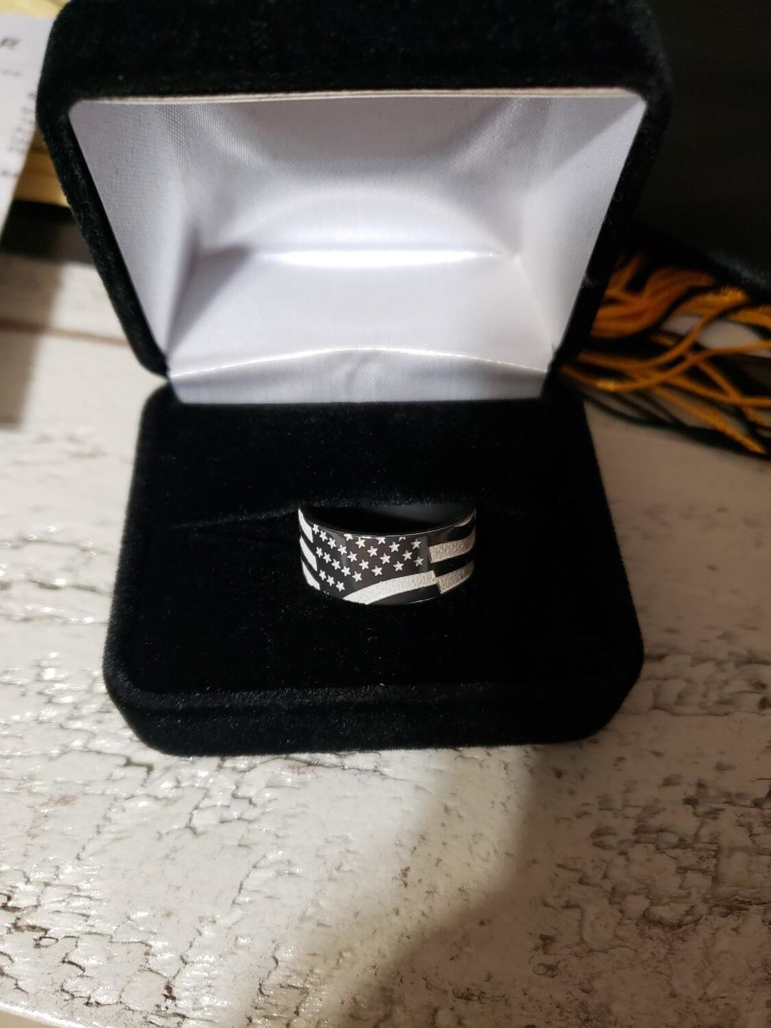 Customer photo review of American Flag Ring