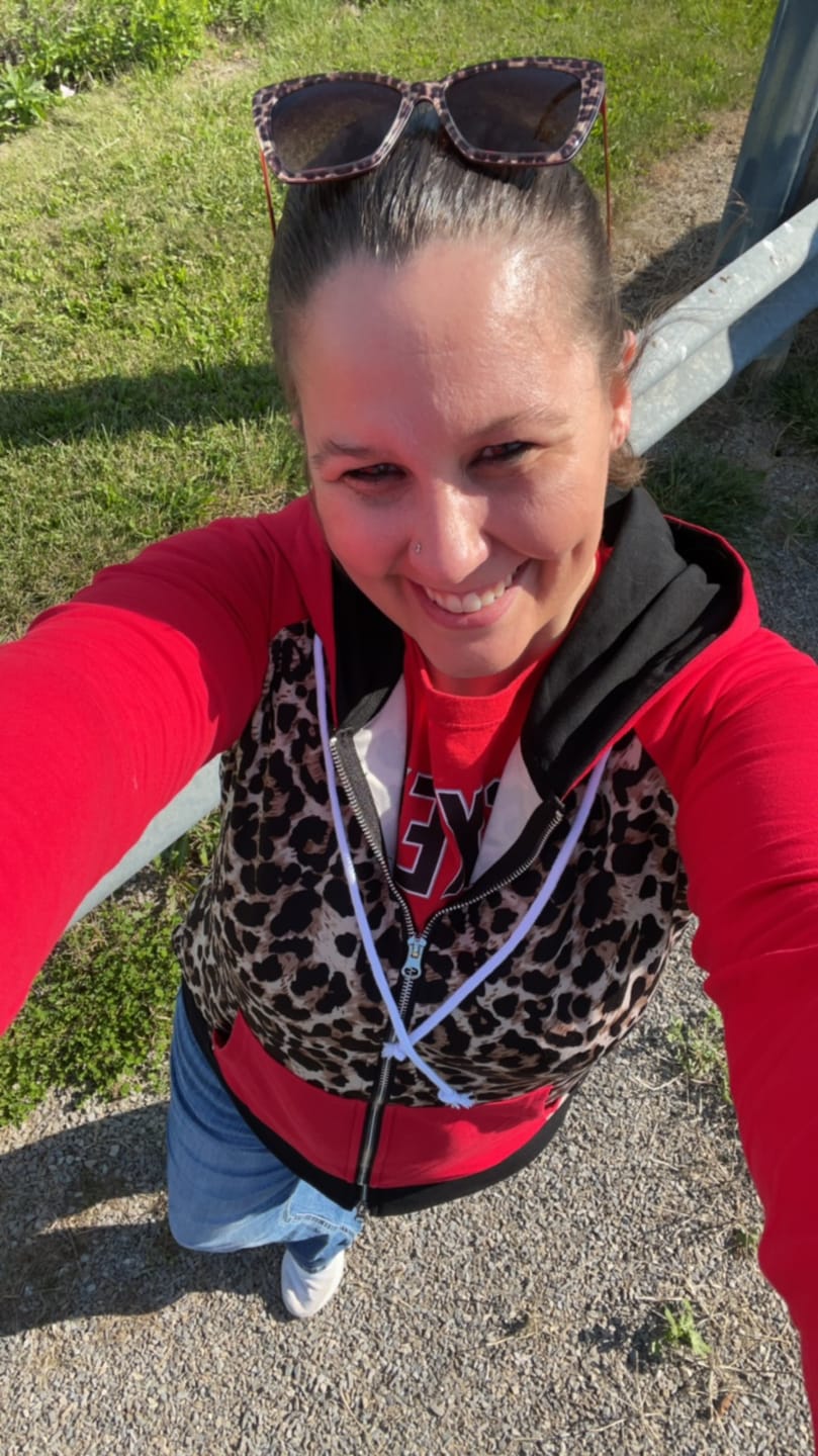 Customer photo review of Leopard Love Full Zip hoodie
